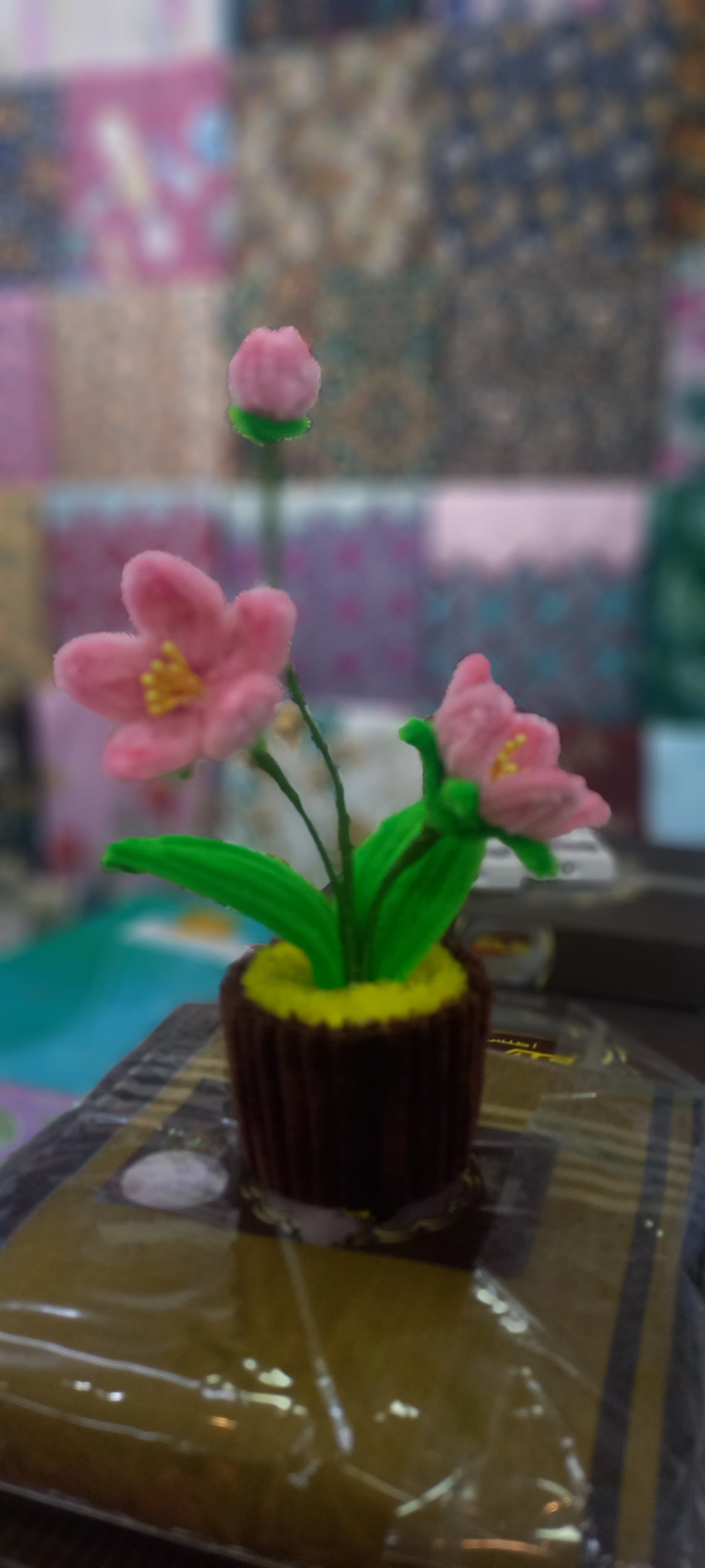 Lily of the valley in a pot.