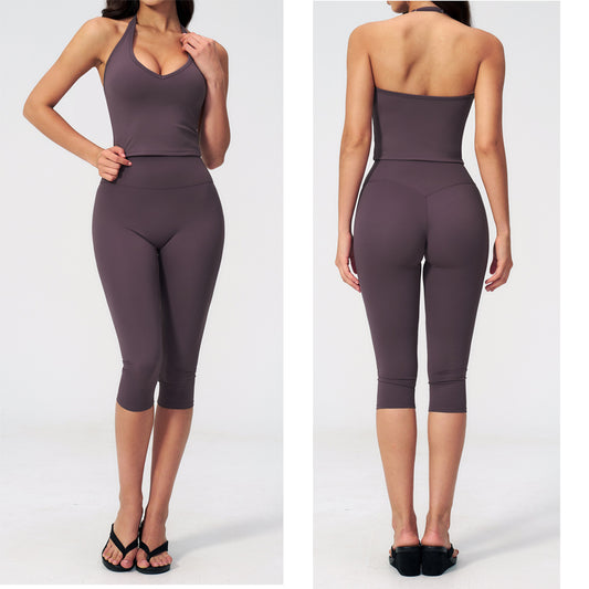Women's vest sports suit